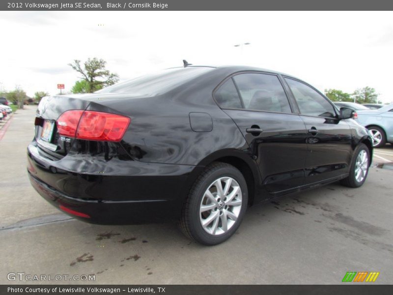 Black / Cornsilk Beige 2012 Volkswagen Jetta SE Sedan