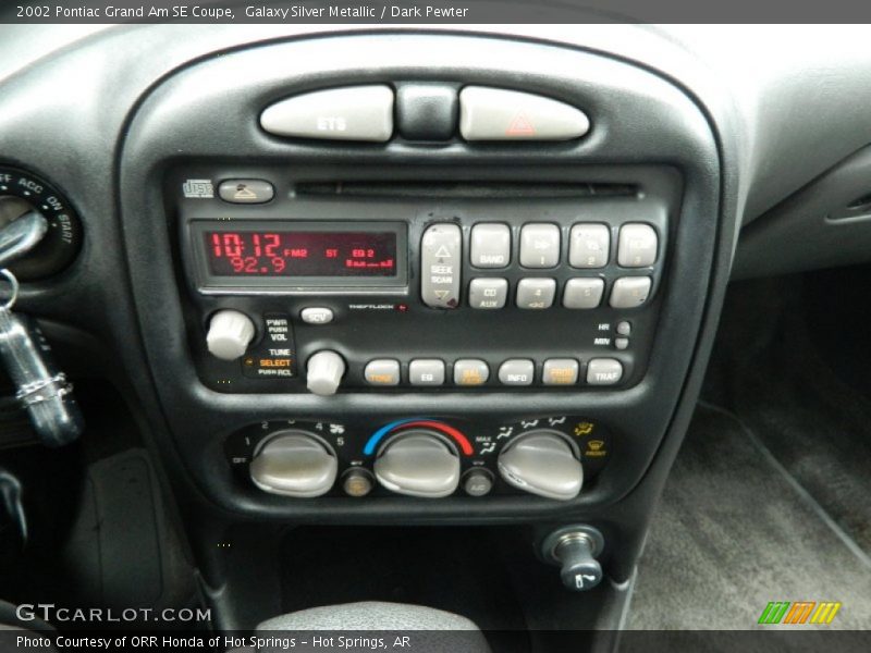 Controls of 2002 Grand Am SE Coupe