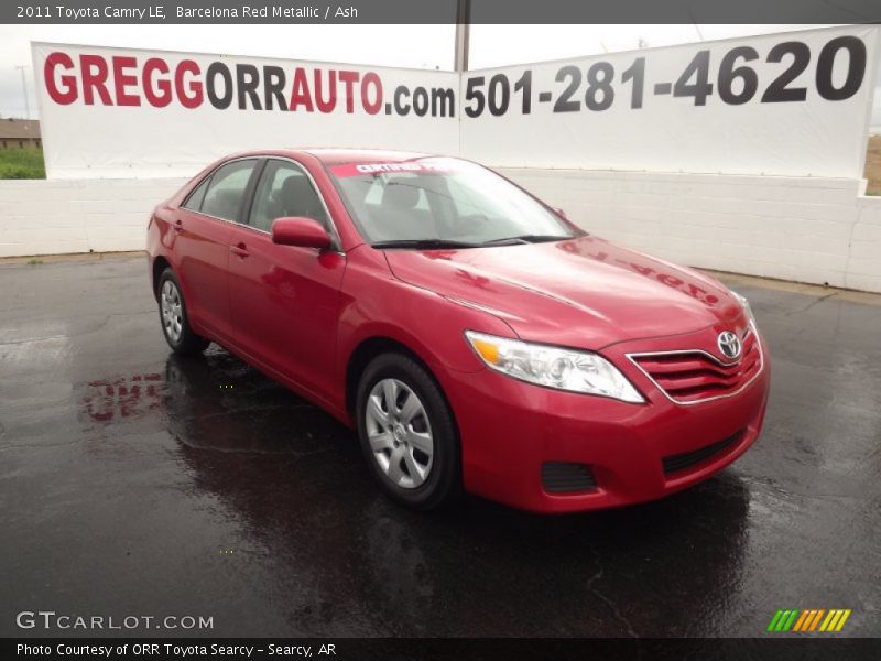Barcelona Red Metallic / Ash 2011 Toyota Camry LE