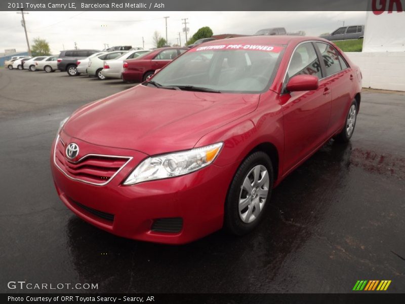 Barcelona Red Metallic / Ash 2011 Toyota Camry LE