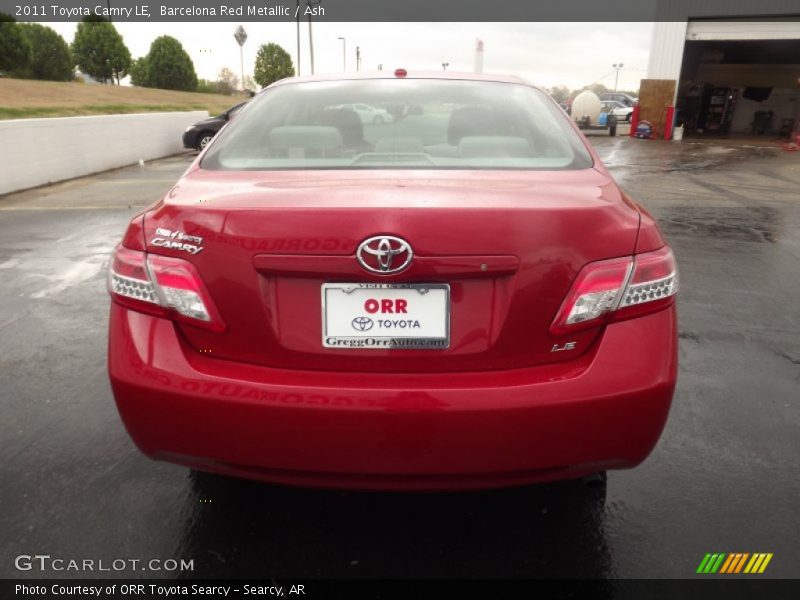 Barcelona Red Metallic / Ash 2011 Toyota Camry LE