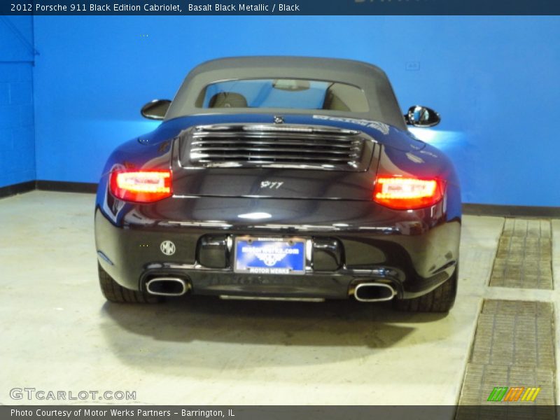Basalt Black Metallic / Black 2012 Porsche 911 Black Edition Cabriolet