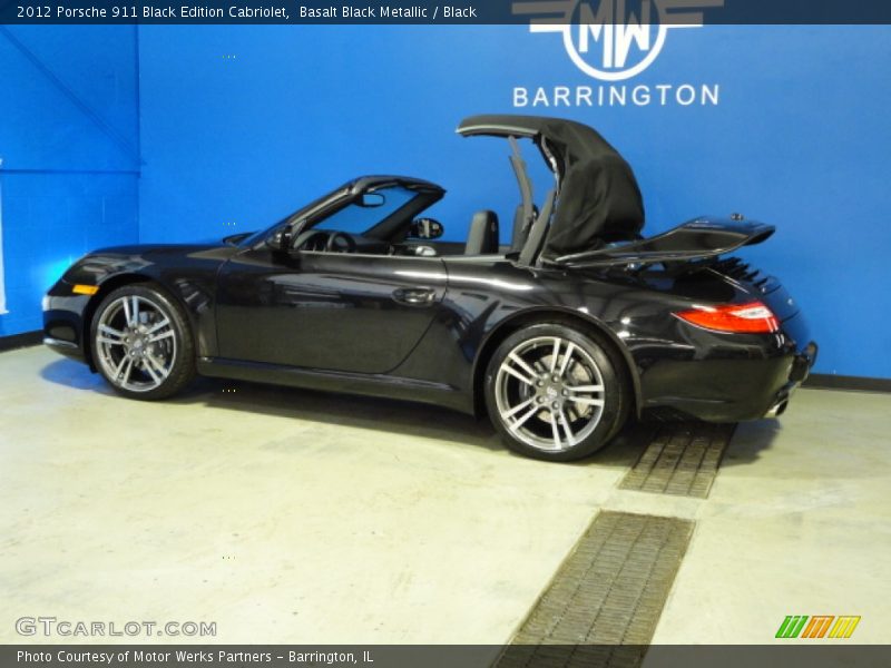 Basalt Black Metallic / Black 2012 Porsche 911 Black Edition Cabriolet