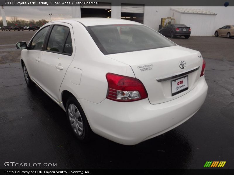 Super White / Dark Charcoal 2011 Toyota Yaris Sedan