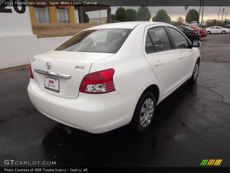 Super White / Dark Charcoal 2011 Toyota Yaris Sedan