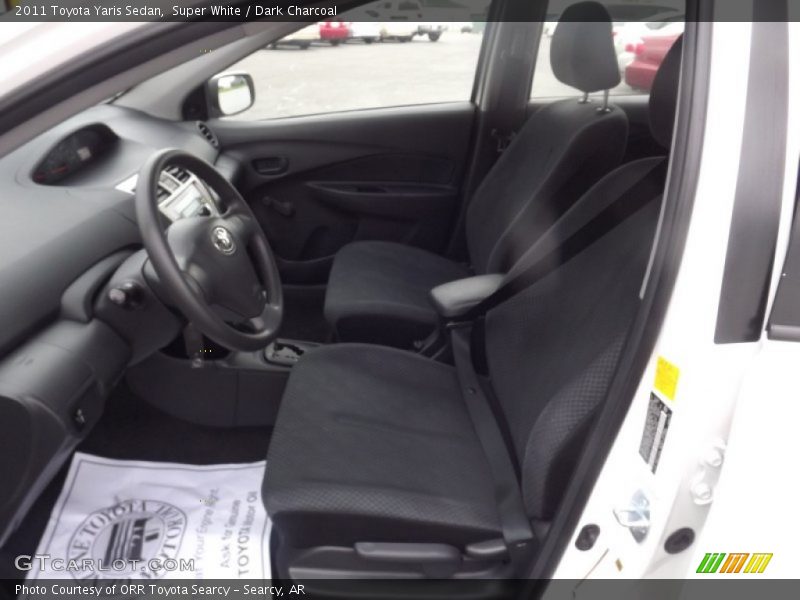 Super White / Dark Charcoal 2011 Toyota Yaris Sedan