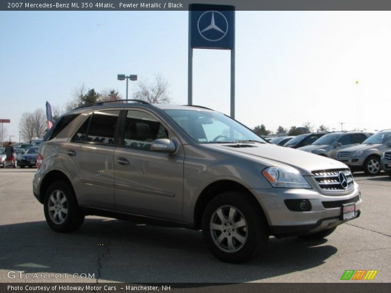 Pewter Metallic / Black 2007 Mercedes-Benz ML 350 4Matic