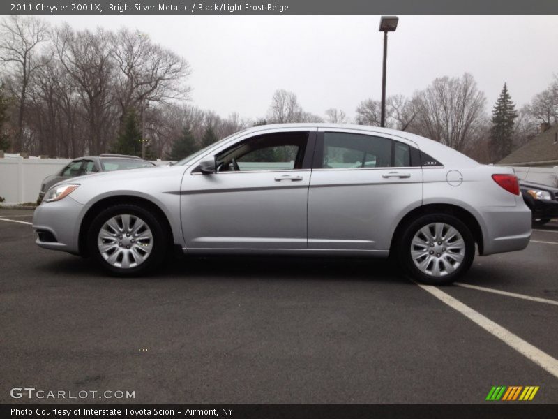 Bright Silver Metallic / Black/Light Frost Beige 2011 Chrysler 200 LX