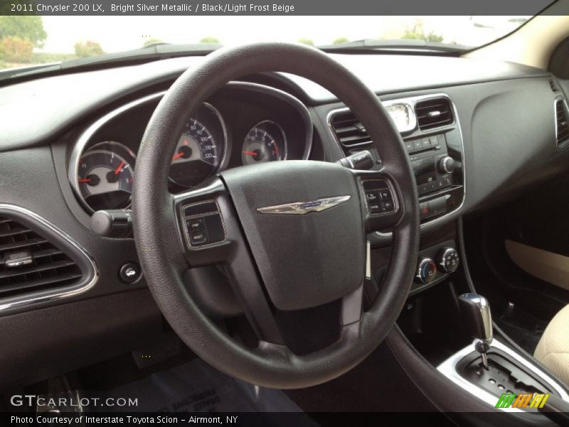 Bright Silver Metallic / Black/Light Frost Beige 2011 Chrysler 200 LX