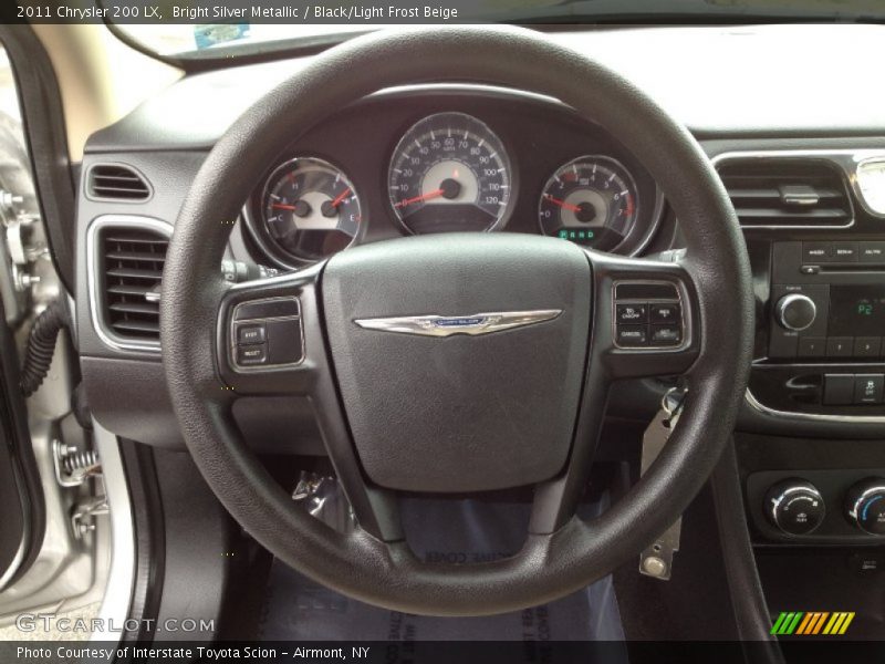 Bright Silver Metallic / Black/Light Frost Beige 2011 Chrysler 200 LX