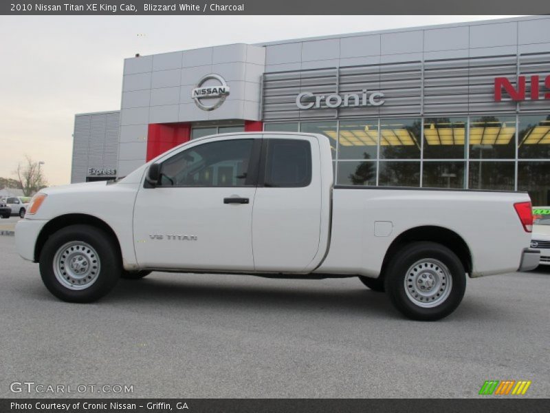 Blizzard White / Charcoal 2010 Nissan Titan XE King Cab