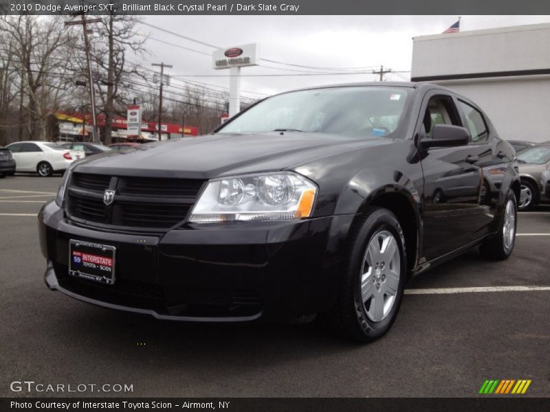 Brilliant Black Crystal Pearl / Dark Slate Gray 2010 Dodge Avenger SXT