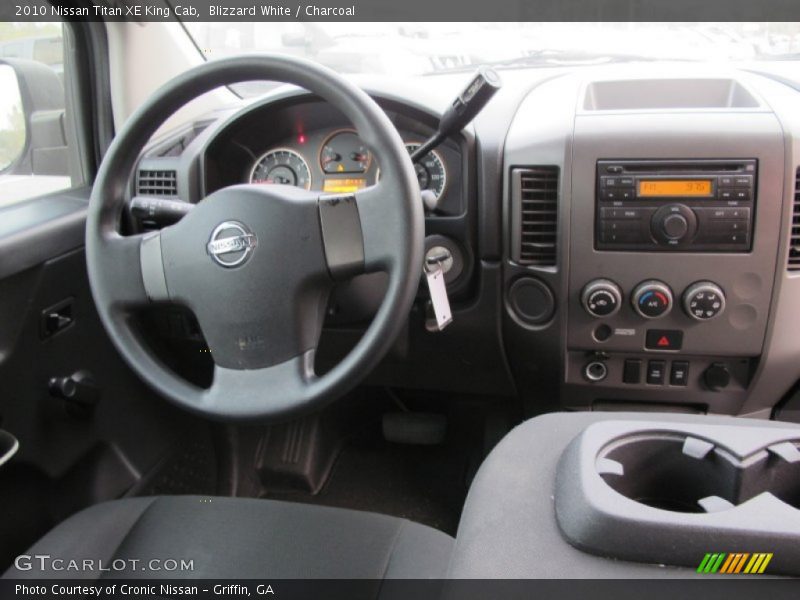 Blizzard White / Charcoal 2010 Nissan Titan XE King Cab