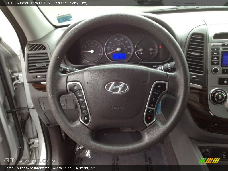 Radiant Silver / Gray 2010 Hyundai Santa Fe GLS