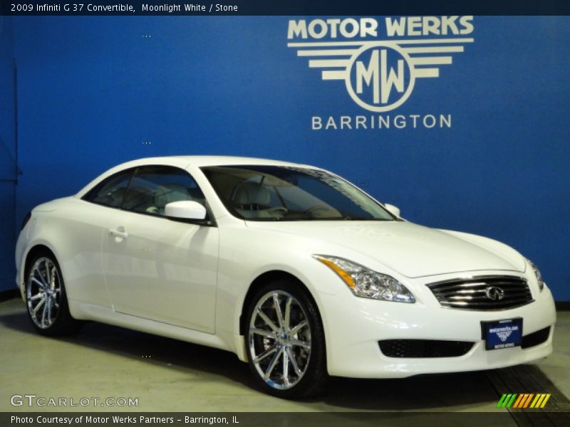 Moonlight White / Stone 2009 Infiniti G 37 Convertible