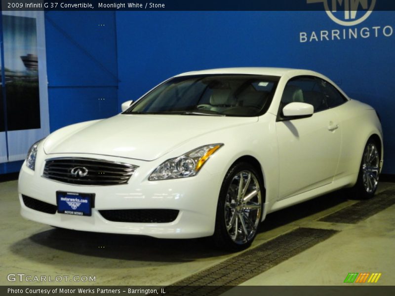 Moonlight White / Stone 2009 Infiniti G 37 Convertible