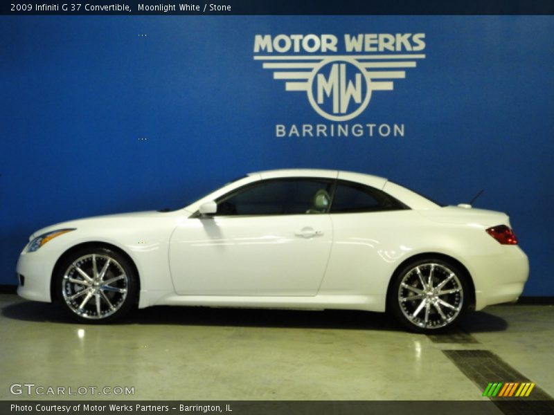 Moonlight White / Stone 2009 Infiniti G 37 Convertible