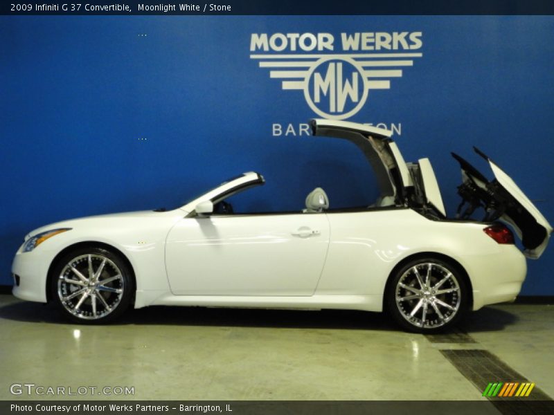 Moonlight White / Stone 2009 Infiniti G 37 Convertible
