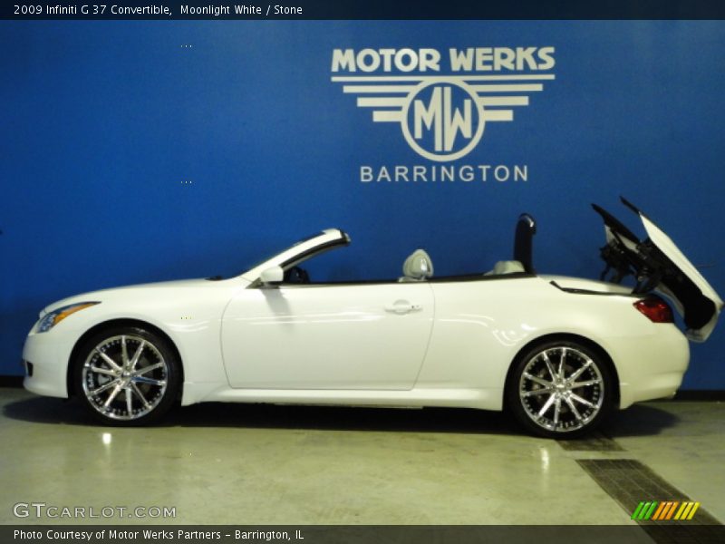 Moonlight White / Stone 2009 Infiniti G 37 Convertible