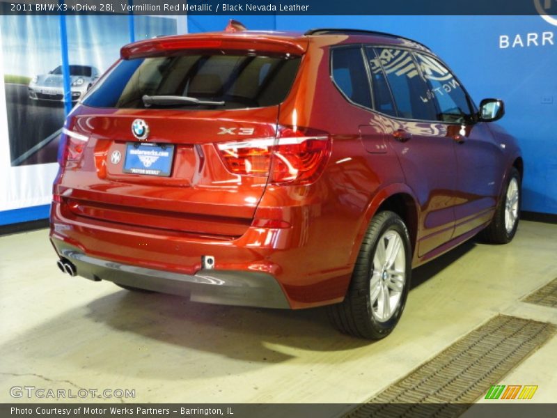 Vermillion Red Metallic / Black Nevada Leather 2011 BMW X3 xDrive 28i