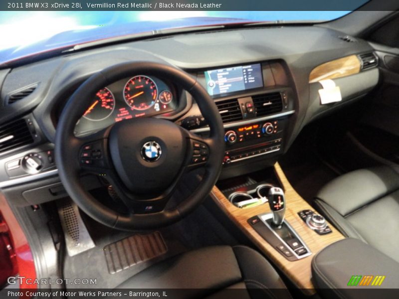 Vermillion Red Metallic / Black Nevada Leather 2011 BMW X3 xDrive 28i