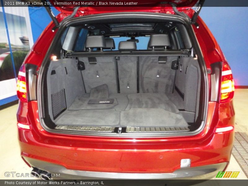 Vermillion Red Metallic / Black Nevada Leather 2011 BMW X3 xDrive 28i