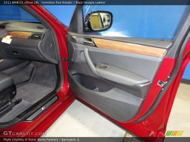 Vermillion Red Metallic / Black Nevada Leather 2011 BMW X3 xDrive 28i