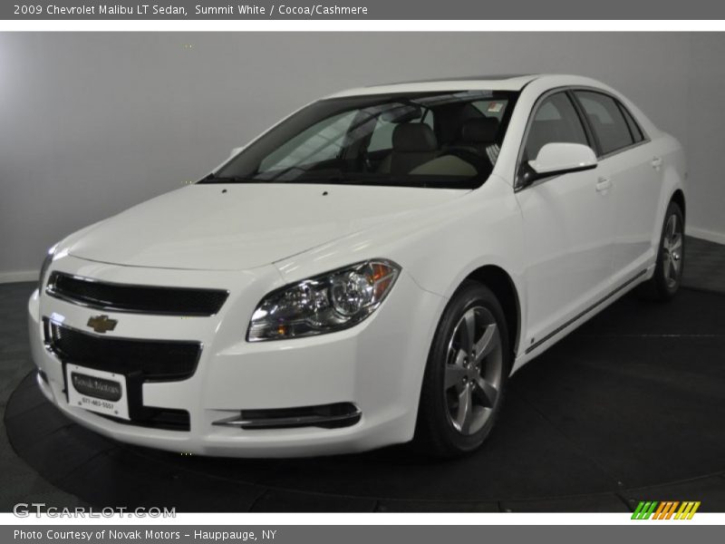 Summit White / Cocoa/Cashmere 2009 Chevrolet Malibu LT Sedan