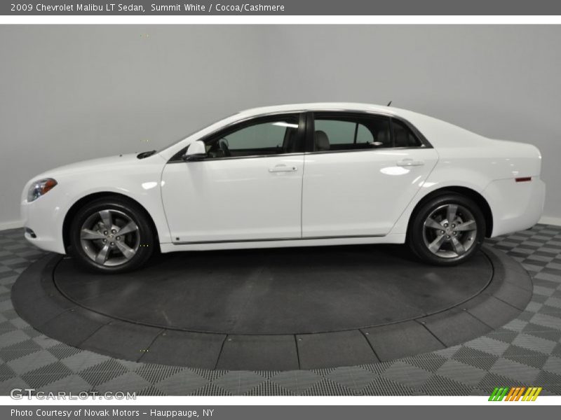 Summit White / Cocoa/Cashmere 2009 Chevrolet Malibu LT Sedan