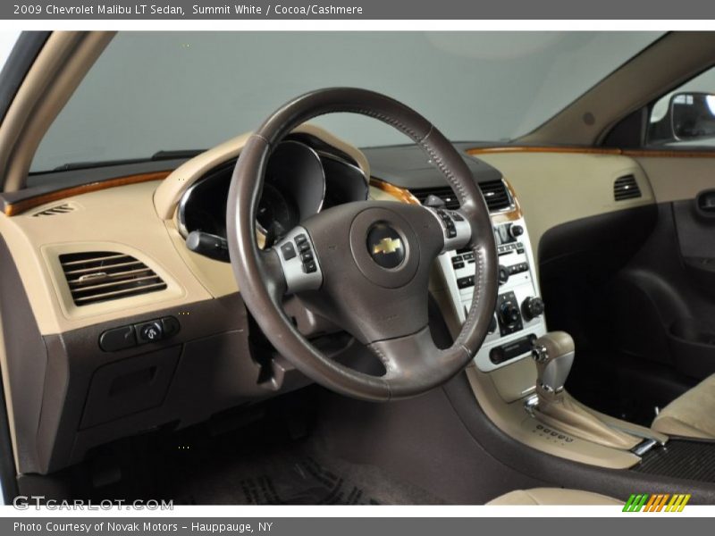 Summit White / Cocoa/Cashmere 2009 Chevrolet Malibu LT Sedan