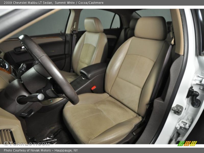 Summit White / Cocoa/Cashmere 2009 Chevrolet Malibu LT Sedan