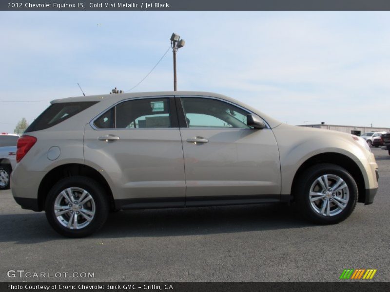 Gold Mist Metallic / Jet Black 2012 Chevrolet Equinox LS