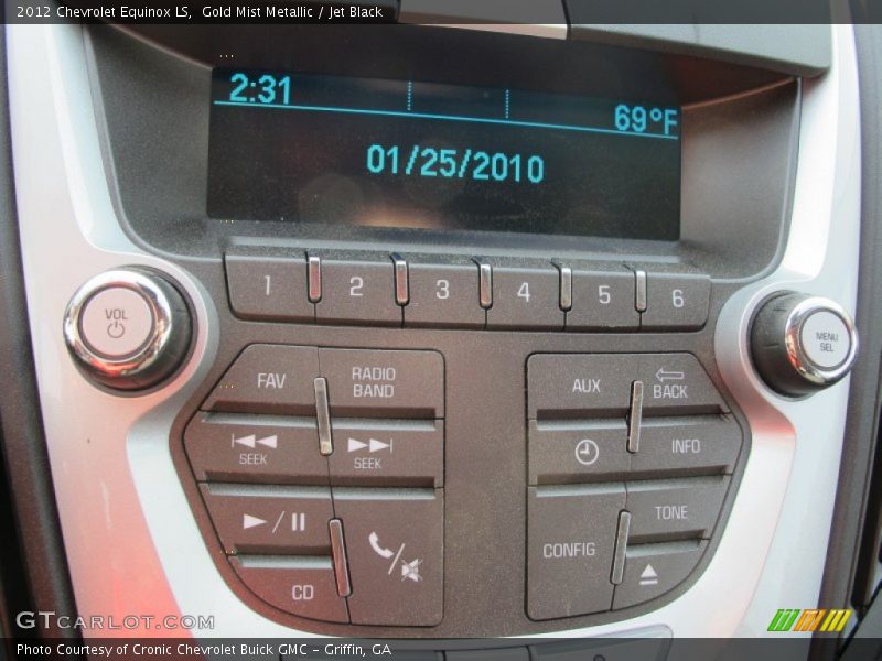 Gold Mist Metallic / Jet Black 2012 Chevrolet Equinox LS