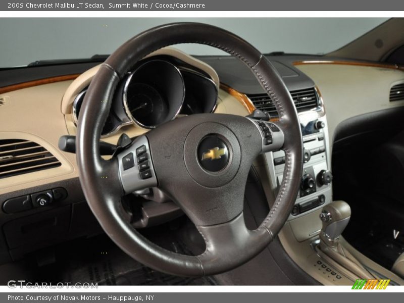 Summit White / Cocoa/Cashmere 2009 Chevrolet Malibu LT Sedan