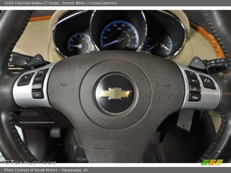 Summit White / Cocoa/Cashmere 2009 Chevrolet Malibu LT Sedan