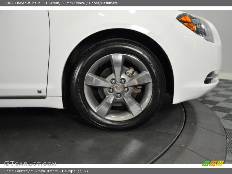 Summit White / Cocoa/Cashmere 2009 Chevrolet Malibu LT Sedan