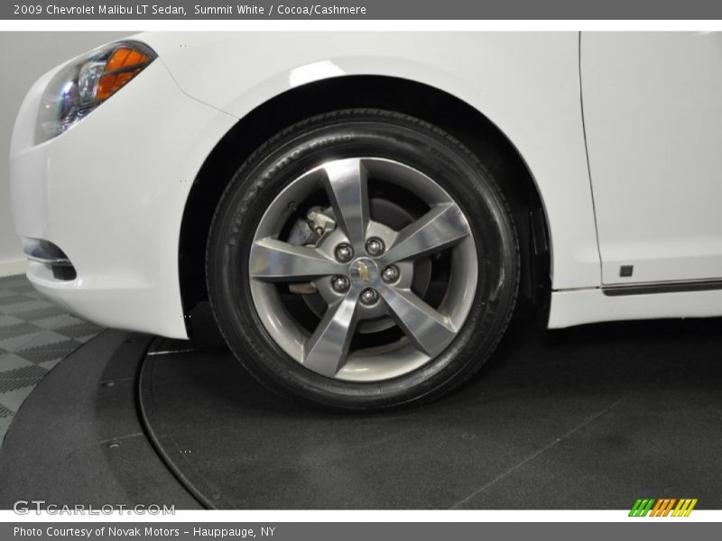 Summit White / Cocoa/Cashmere 2009 Chevrolet Malibu LT Sedan