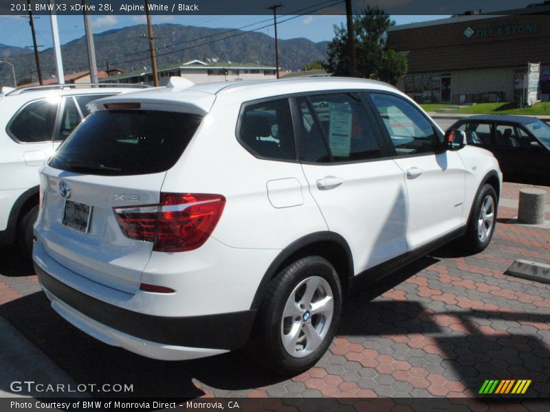 Alpine White / Black 2011 BMW X3 xDrive 28i