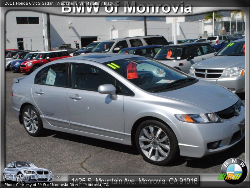 Alabaster Silver Metallic / Black 2011 Honda Civic Si Sedan