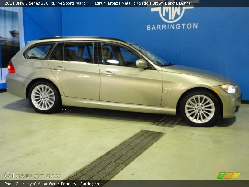 Platinum Bronze Metallic / Saddle Brown Dakota Leather 2011 BMW 3 Series 328i xDrive Sports Wagon