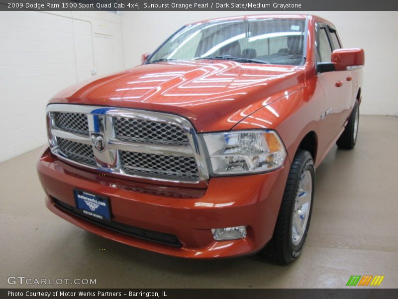 Sunburst Orange Pearl / Dark Slate/Medium Graystone 2009 Dodge Ram 1500 Sport Quad Cab 4x4