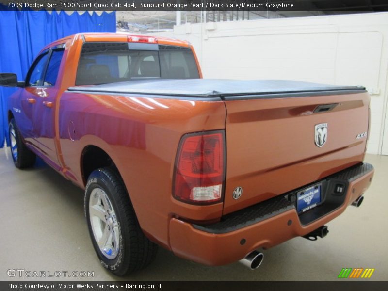 Sunburst Orange Pearl / Dark Slate/Medium Graystone 2009 Dodge Ram 1500 Sport Quad Cab 4x4