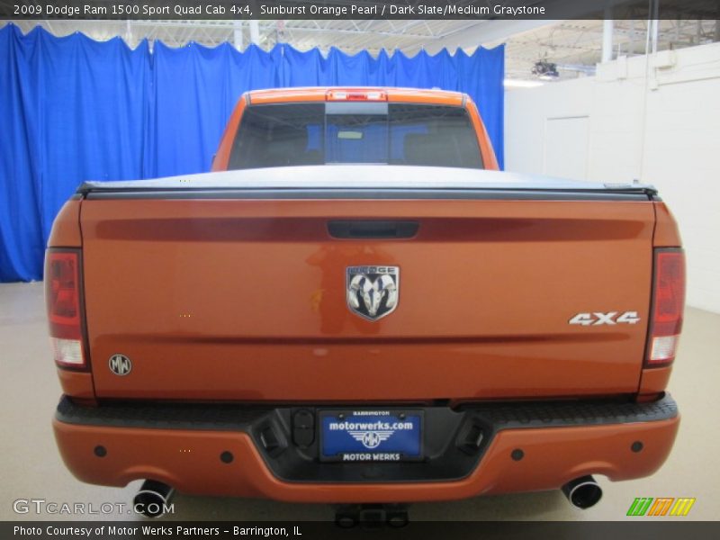 Sunburst Orange Pearl / Dark Slate/Medium Graystone 2009 Dodge Ram 1500 Sport Quad Cab 4x4