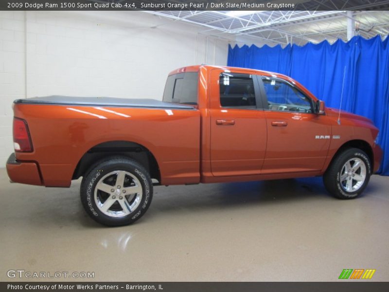  2009 Ram 1500 Sport Quad Cab 4x4 Sunburst Orange Pearl