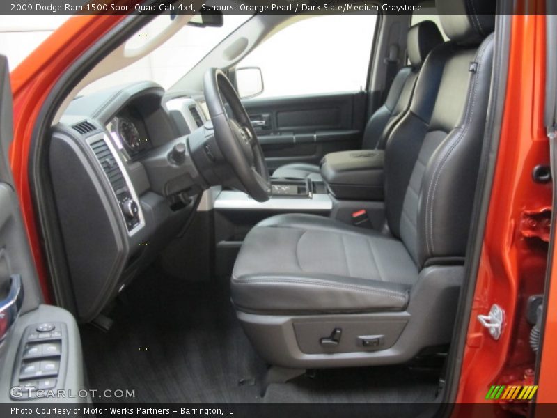 Sunburst Orange Pearl / Dark Slate/Medium Graystone 2009 Dodge Ram 1500 Sport Quad Cab 4x4
