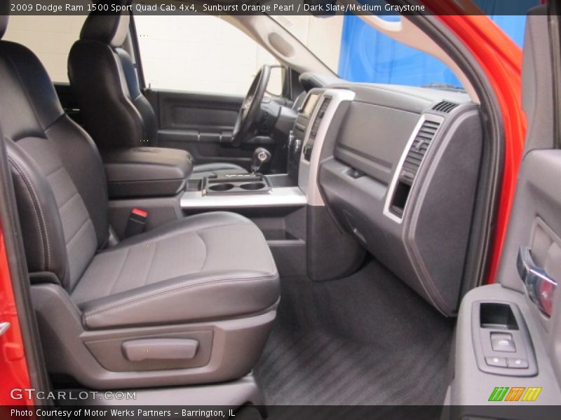 Sunburst Orange Pearl / Dark Slate/Medium Graystone 2009 Dodge Ram 1500 Sport Quad Cab 4x4