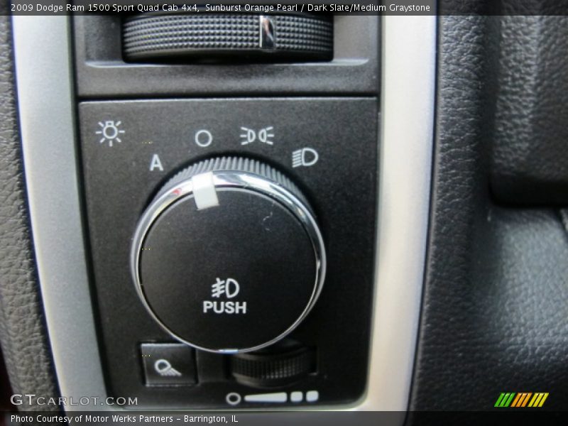 Sunburst Orange Pearl / Dark Slate/Medium Graystone 2009 Dodge Ram 1500 Sport Quad Cab 4x4