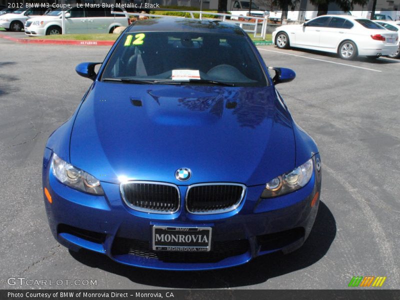 Le Mans Blue Metallic / Black 2012 BMW M3 Coupe