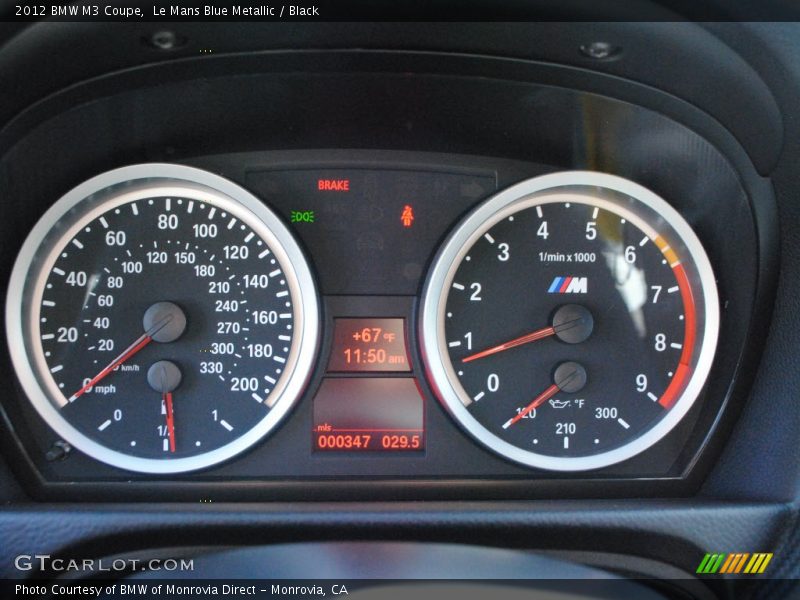  2012 M3 Coupe Coupe Gauges