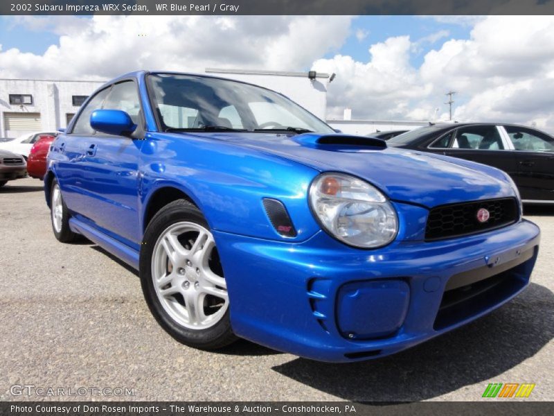 WR Blue Pearl / Gray 2002 Subaru Impreza WRX Sedan